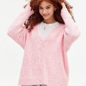 Urbanoutfitters | UO Lofty Boyfriend Cardigan | NWT | Pink size S/M/L
